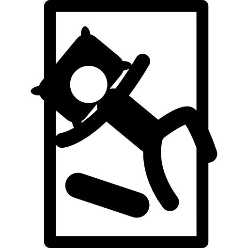 Person sleeping on single bed in diagonal position